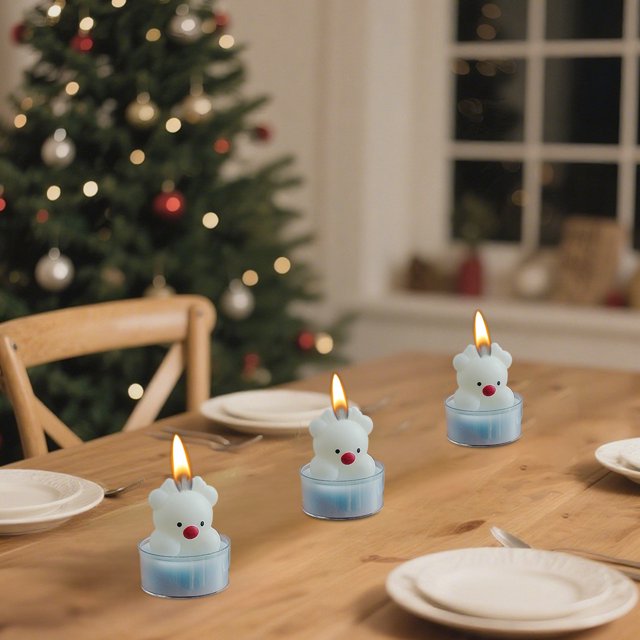 Vela Aromática de Invierno con Sensación de Ambiente, Copo de Nieve, Venta Al Por Mayor, Modelado Navideño, Pequeño Regalo, Vela Navideña, 2 Unidades