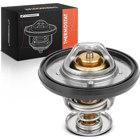 A-Premium Engine Coolant Thermostat with Seal Compatible with Ford, Chevrolet, Lincoln, Mercury, Peugeot, Pontiac, Jeep & Blue Bird Models - F-150, F-250, Chevette, Navigator, 405, Acadian, DJ5 CJ