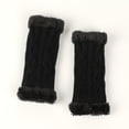 thumbnail image 2 of Xiao Hua Guantes de invierno - Guantes térmicos de felpa blanca, cubremangas elásticos de punto y cubremangas cortas, mangas de moda, talla única, guantes cálidos para clima frío, 3 pares, 2 of 5