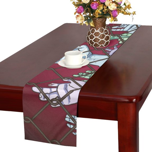 MKHERT Zombie Walking Dead Table Runner for Kitchen Wedding Party Home Decor 16x72 inch