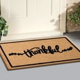 thumbnail image 3 of A1HC Natural Coir Flocked Doormat, Thankful Black , 18"x30", Durable Outdoor Welcome Mat, Non-Slip, Pet Friendly, Fade Resistant, 3 of 9