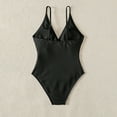 thumbnail image 6 of Bzhegqhd Womens Swimsuits One Piece Clearance,Fashion Women Summer Solid Color with Chest Cushion and No Steel Support Sexy Backless Strap Bikini Swimsuit, 6 of 8