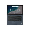thumbnail image 6 of Lenovo ThinkPad C14 Chromebook Enterprise 21C9 - Intel Core i7 - 1265U / up to 4.8 GHz - vPro Enterprise - Chrome OS (with Chrome Enterprise Upgrade) - Intel Iris Xe Graphics - 16 GB RAM - 256 GB SSD TCG Opal Encryption 2, NVMe - 14" IPS touchscreen 1920 x 1080 (Full HD) - Wi-Fi 6E - abyss blue - kbd: English, 6 of 15