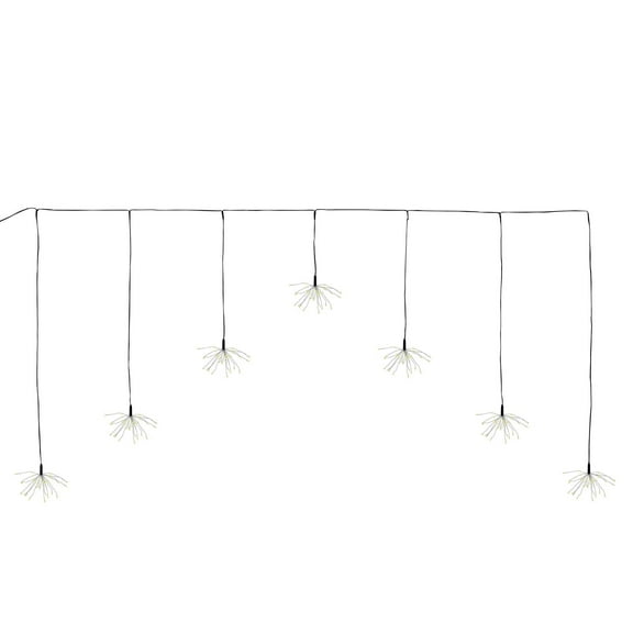 LumaBase Electric Starburst LED Curtain String Lights with White Lights