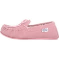 thumbnail image 5 of SNUGRUGS Grace Womens Suede Moccasins with Floral Cotton Inner and Rubber Sole - Pink - US 11, 5 of 7
