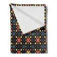 thumbnail image 2 of Abstract Soft Flannel Fleece Blanket, Geometric Trippy Forms in Funky Tones Digital Puzzle Game Style Urban Illustration, Cozy Plush for Indoor and Outdoor Use, 60" x 80", Multicolor, by Ambesonne, 2 of 5
