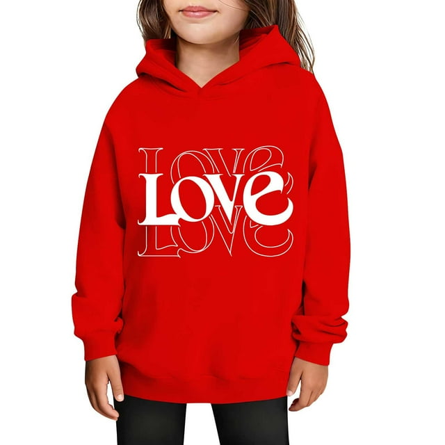 Sudaderas con capucha para niños y niñas, sudaderas casuales de manga larga, lindas sudaderas de gran tamaño con bolsillo de polar, chaquetas para niñas
