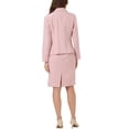 thumbnail image 3 of INSPIRE CHIC Business Dress Suit Sets for Women's 2 Piece Sleeveless Dress and Notched Lapel Blazer XL Pink, 3 of 5