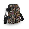 thumbnail image 3 of HELLHERO Floral Skull Design Crossbody Sling Bag with Double Deck for Casual Travel, 3 of 7