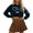 Navy, variant on USA Flag Embroidered Cropped Crewneck Sweatshirt Women's Oversized Long Sleeve Patriotic Layering Top 1PC S-XXL Plus Size Friendly
