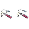 thumbnail image 1 of 2X Mini PCIe to PCI Express 16X Riser for Laptop External Graphics Card EXP GDC BTC Miner MPCIe to PCI-E Slot,Black & red, 1 of 6