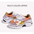 thumbnail image 3 of LUCKY STEP Fashion Colorblock Chunky Sneakers Retro Dad Casual Shoes,White&Orange,Womens, 3 of 10