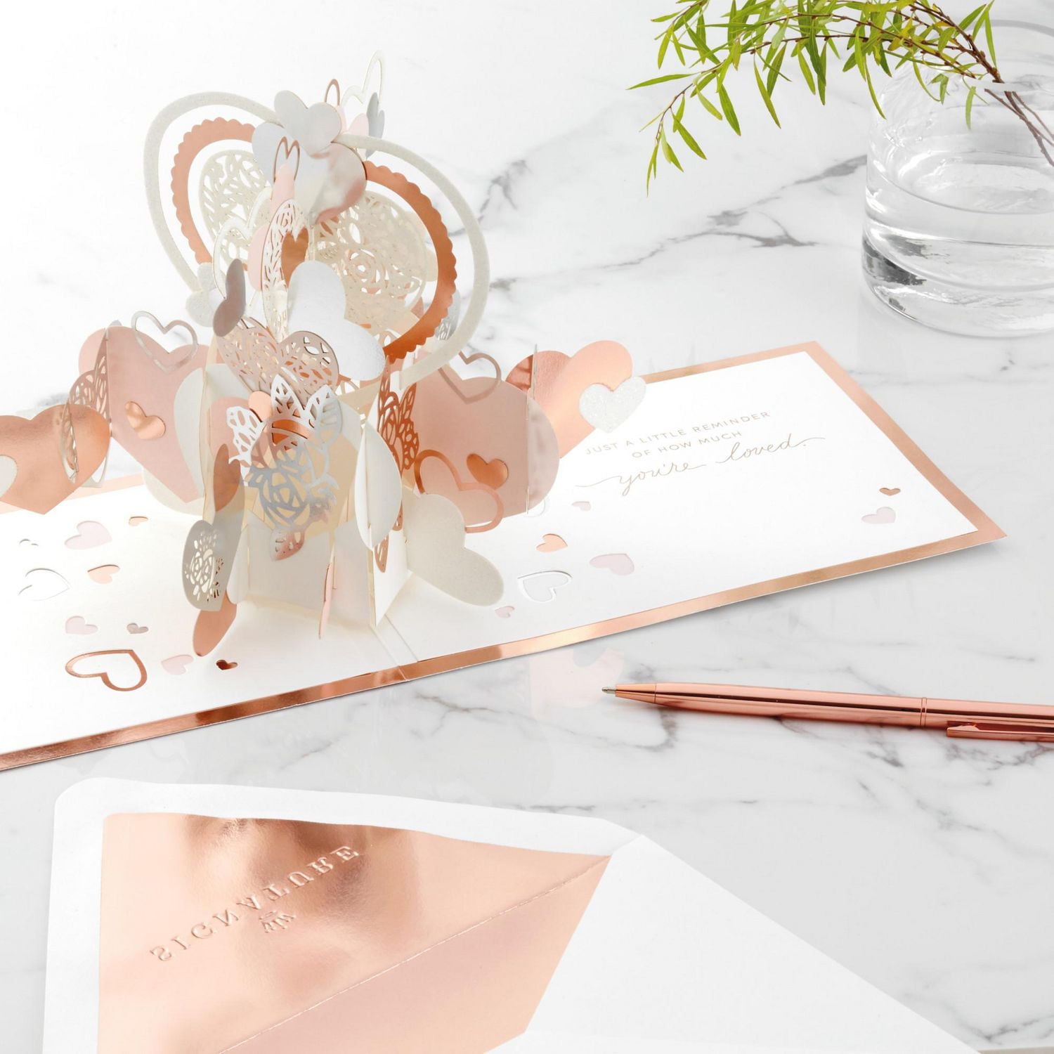 Hallmark Signature Paper Wonder Pop Up Love Card, Love You Hearts (Valentines Day Card, Anniversary Card or Birthday Card)