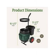 Gardener's Supply Company - Heavy Duty Mobile Tool Storage Caddy - All in One Easy-Roll Garden Tools Utility Cart Carrier - Includes 5-Gallon Bucket & Fabric Tool Organizer with Multiple Pockets
