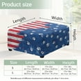 thumbnail image 7 of Xoenoiee American Flag Dog Paw Print Stretch Ottoman Cover Slipcovers Square for Living Room Foot Stool Covers to Fit Ottoman Foot Rest, Thick Jacquard Fabric with Elastic Bottom, L, 7 of 7