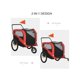 thumbnail image 5 of Aosom 2-in-1 Dog Bike Trailer Pet Stroller Carrier for Large Dogs with Hitch, Quick-release Wheels, Foot Support, Pet Bicycle Cart Wagon Cargo for Tra, 5 of 5