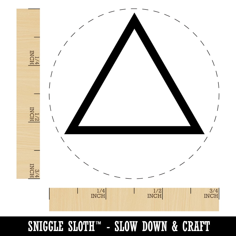 Triangle Border Outline Self-Inking Rubber Stamp Ink Stamper - Black Ink - Small 3/4 Inch