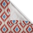 thumbnail image 6 of Ambesonne Ikat Grommet Curtain, Traditional Diamond Line, 50" x 54", Red Blue Beige, 6 of 6