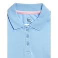 thumbnail image 2 of Wonder Nation Girls Long Sleeve Polo Shirt, Sizes XS-XXL, 2 of 3