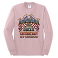 thumbnail image 2 of Wild Bobby, American By Birth Christian By Choice USA Flag Inspirational/Christian Mens Long Sleeve Shirt, Light Pink, Large, 2 of 3