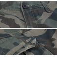 thumbnail image 3 of Men's Cotton Tactical Work Trousers Multi Pocket Military Army Cargo Pants (Woodland Camo, 42x30), 3 of 3
