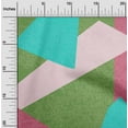 thumbnail image 2 of oneOone Cotton Poplin Green Fabric Geometric Abstract Random Shapes Craft Projects Decor Fabric Printed By The Yard 42 Inch Wide, 2 of 4