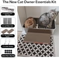 thumbnail image 4 of 2 Pack Stainless Steel Cat Litter Box with High Sides - Metal Cat Pan, Large Indoor Litter Tray, Never Absorbs Odor, Pet Toilet Supplies Smooth Surface for Kitten, Kitty, Rabbit 23.6"x16"x 6", 4 of 7
