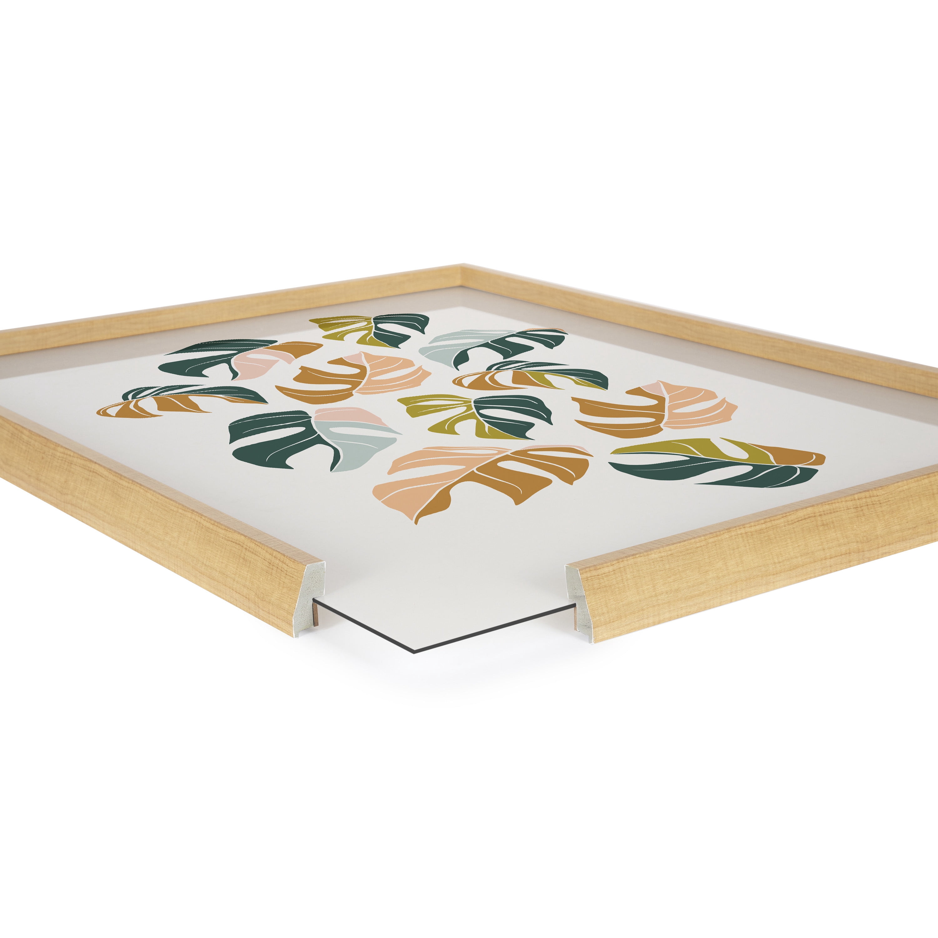 Blake Tropical Leaves 02 18 in x 24 in Framed Painting Art Prints, by Kate and Laurel