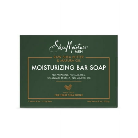 SheaMoisture Men's Bar Soap Moisturizing, 8 oz, 2 Bars