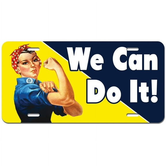 Rosie the Riveter - We Can Do It Novelty Metal Vanity License Tag Plate