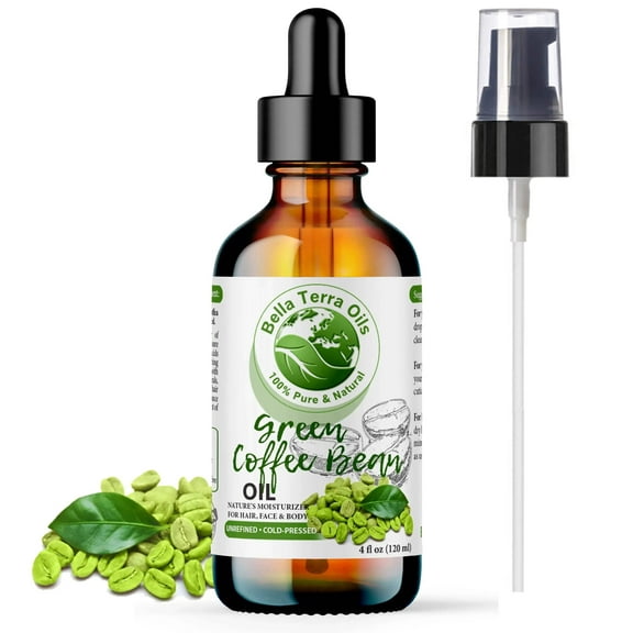 Organic Cold-Pressed Green Coffee Bean Oil 100% Pure Anti-Aging Skin Hair