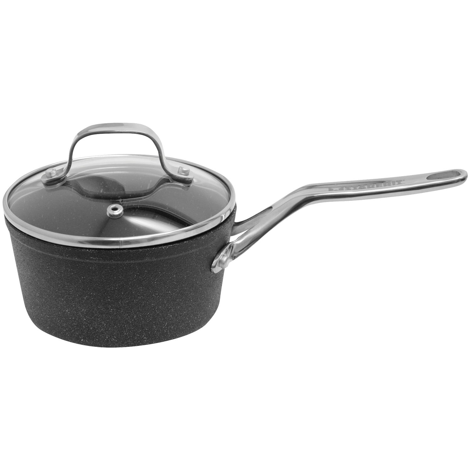 THE ROCK by Starfrit 10-Piece Non-Stick Aluminum Cookware Set with Stainless Steel Handles, Black, 060319-001-0000