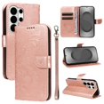 thumbnail image 2 of Wallet Case for Samsung Galaxy S26 Ultra Embossed Butterfly with Strap & Stand Pink, 2 of 6