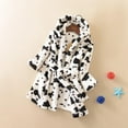 thumbnail image 2 of Mikilon Kids Robes Size 6-12 Years Hooded Sleepwear Soft Fleece Bathrobes Cute Housecoat Gowns, 2 of 3