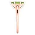 thumbnail image 3 of Solitaire Engagement Ring for Women - 1ct Natural Peridot in 14K Rose Gold Promise Ring, 3 of 6