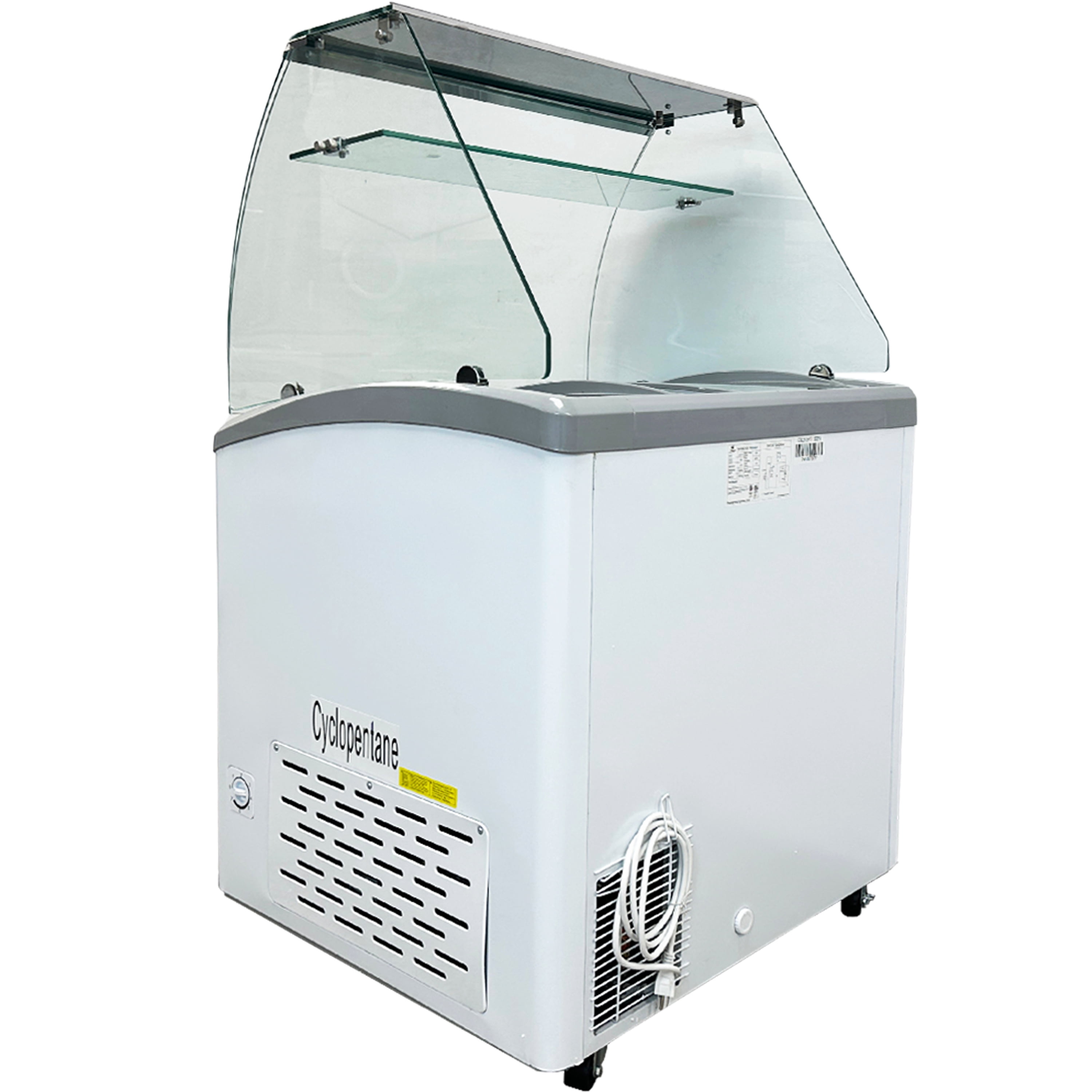 32 in.Gelato Freezer Display Case Dipping Cabinet with Sliding Glass Door Freezer, NSF