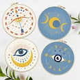 thumbnail image 4 of 4 Set 8'' Eyes and Moon Embroidery Kits for Beginners Full Range of Embroidery Kits to Learn Needlepoint Kits with Embroidery Hoops and Cloth Color Threads and Instruction, 4 of 7