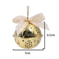 thumbnail image 2 of Set of 8 Jingle Bells Vintage Handmade Rustic Lucky Christmas Hanging Décor Bells On Rope - gold, 2 of 5
