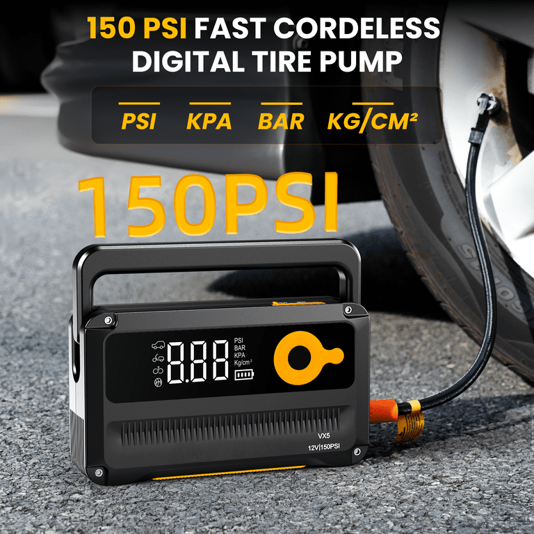 HOMSHADE 6000A Jump Starter with Air Compressor, 12V Battery Pack