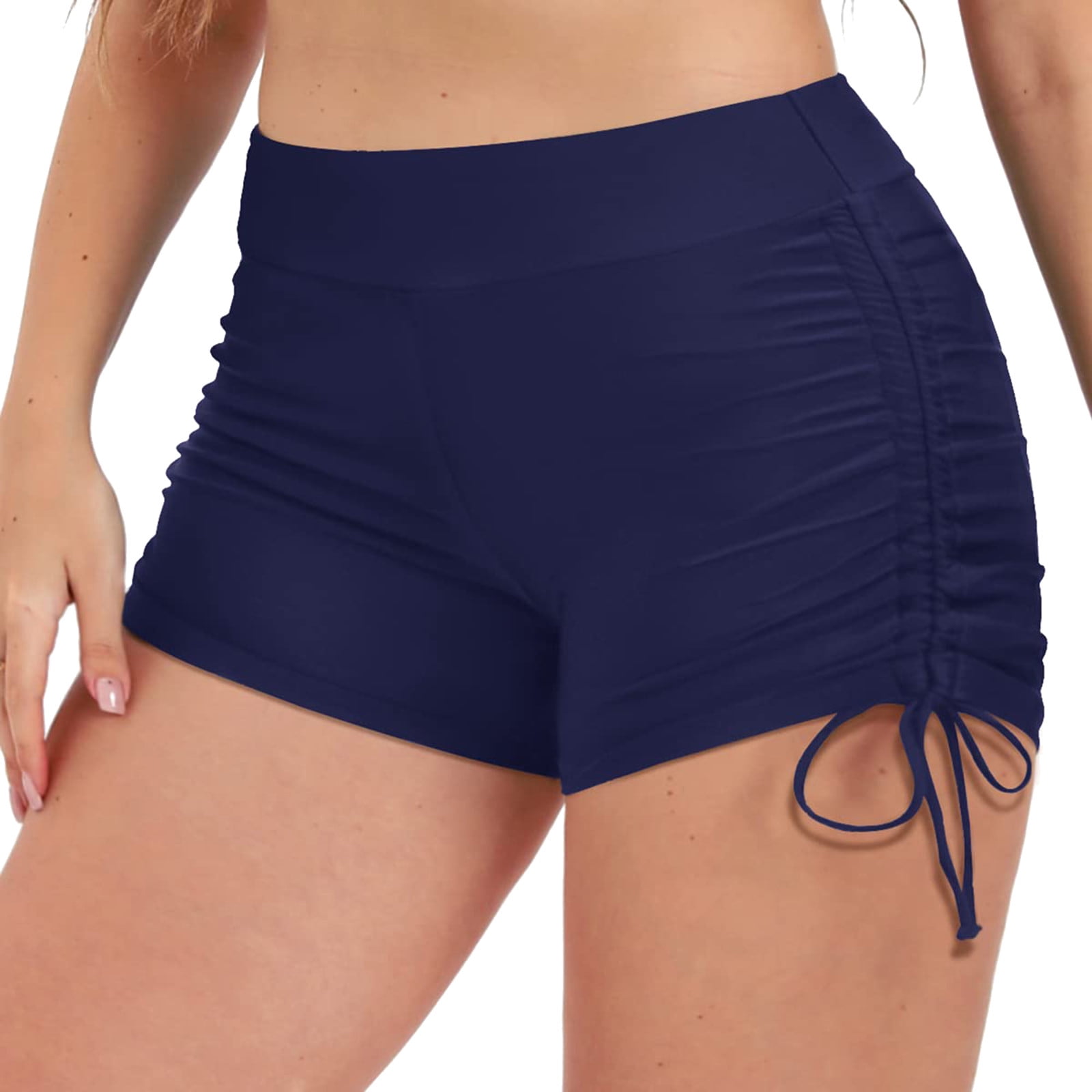 adviicd Swimwear Swim Shorts For Women Mesh Swimsuit Cover Up Pant for Women See Through Bikini Bathing Suit Sheer Coverup Beach Swimwear Dark Blue XL