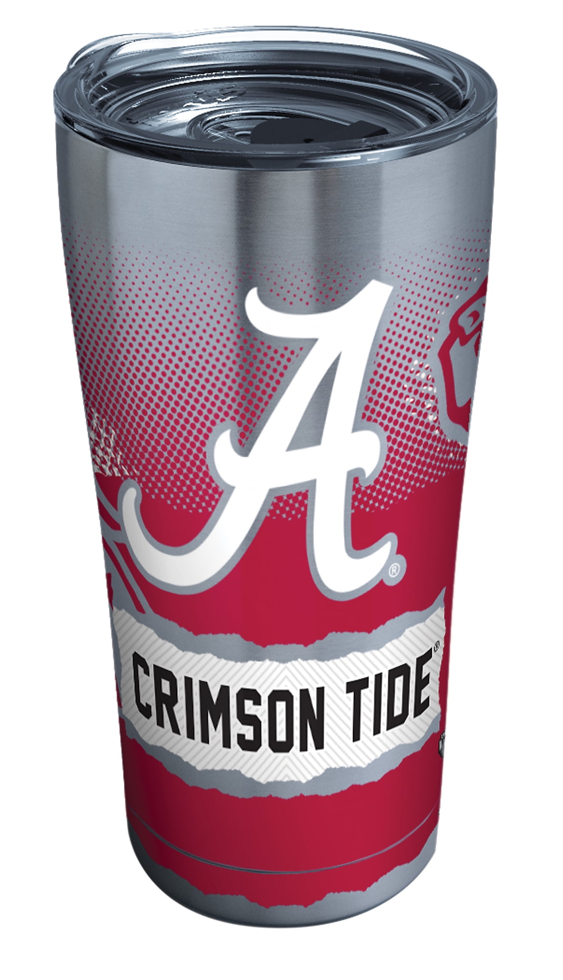 Tervis 1290482 Alabama Crimson Tide 2017 College Football National Champions Insulated Tumbler with Wrap 16oz Clear