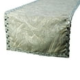 thumbnail image 1 of The HomeCentric Decorative Silver Table Runner 14'' x 64'' Crystals Silk Fabric Abstract Pattern Modern Style, 1 of 2