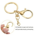 thumbnail image 4 of Uxcell Key Chain Rings Lobster Claw Clasps Keyring for DIY, Gold 10 Pack, 4 of 5