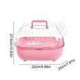 thumbnail image 3 of Small Animal Travel Carrier with Water Bottle, Transparent Acrylic Portable Cage with Carry Handle and Ventilation for Short Trips, Transport Box for Hamster Bird and Other Compact Pets, 3 of 6