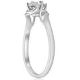 thumbnail image 3 of Bow Jewelry 1.8 Ct Princess Cut Moissanite Ring - 14K White Gold Plated Split Shank Halo 4 Prong Setting - Engagement Wedding Ring for Women - Interlock Knot Style Moissanite Ring, 3 of 3