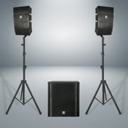 4000W P.M.P.O PRORECK CLUB 3500 15-inch 2.1 CHANNEL DJ/Powered PA Speaker System Combo Set 6x4-inch Line Array Speakers and 1x15-inch Subwoofers BT for Large Parties