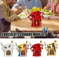 thumbnail image 5 of Chocolate Fondue Mug Set – Cute Ceramic Sweet Fondue Cup with Fork and Spoon for DIY Desserts, Gifts, and Family Gatherings, Microwave and Dishwasher Safe, 5 of 9