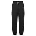 thumbnail image 4 of safuny Men's Solid Lounge Pants Casual Elastic Waist Drawstring Trousers Big&Tall Waffle Sweatpants Activewear Jog Pants Straight Leg Cotton Pants with Pockets Black L, 4 of 6
