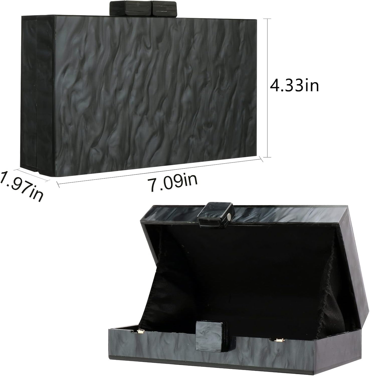 Kwuty Acrylic Clutch Purses for Women with Marbling Purses and Handbags Elegant Banquet Evening Crossbody Bag