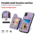 thumbnail image 5 of Dteck for Samsung Galaxy A04E Case Wallet with Card Holder,Ring Stand,Wrist Strap,RFID-Blocking PU Leather Protective Magnetic Flip Cover, Purple, 5 of 7